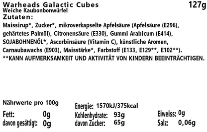 Warheads Galactic Cubes 99g