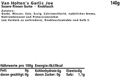 Van Holtens Garlic Joe 140g