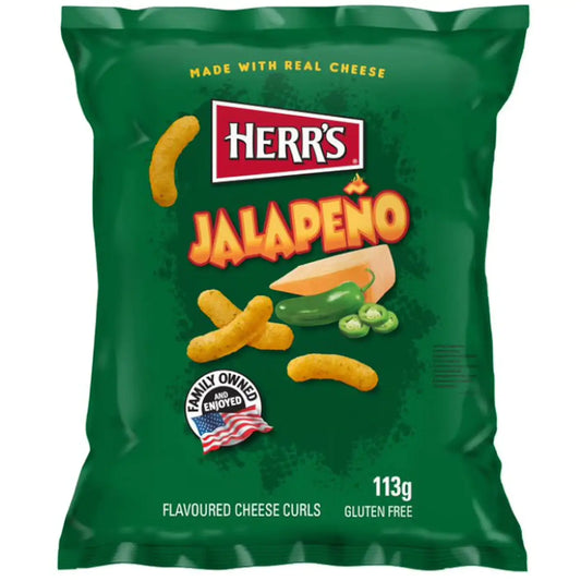 Herr's Jalapeno Baked Cheese Curls 113g