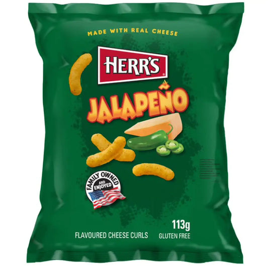 Herr's Jalapeno Baked Cheese Curls 113g MHD21.12